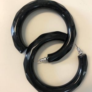 Thick Black Hoops